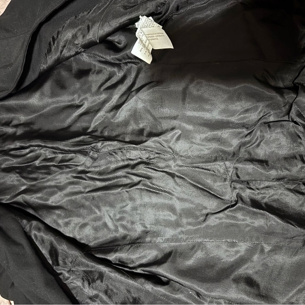 Zara Black Zip Front Blazer XS Tailored Minimalist Work Office Jacket - Picture 9 of 11